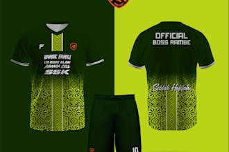 design mockup custom jersey and for apparel