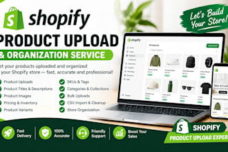 upload and organize products in your shopify store