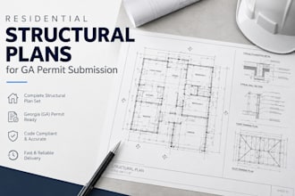 prepare residential structural plans for ga permit submission