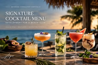create 10 signature cocktail recipes for your bar