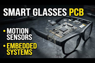 design smart glasses pcb, motion sensors and embedded systems