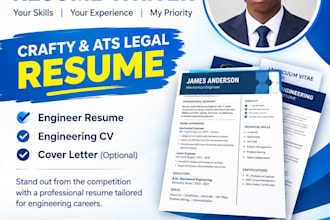 write a professional engineering resume and CV that is ats friendly