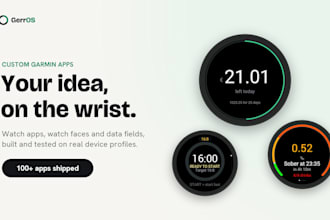 build a custom garmin connect iq watch app, watch face or data field