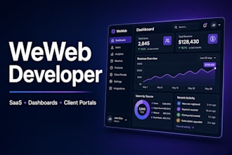 build your weweb web app, saas, dashboard, portal or mvp