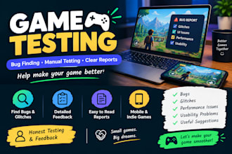 test your game and report bugs