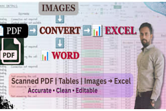 convert PDF to excel, scanned PDF and image to editable excel