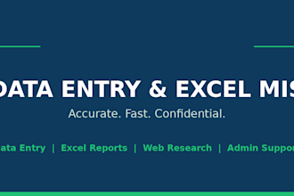 do accurate data entry, excel mis reports and admin support