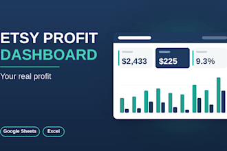 create an etsy profit dashboard in google sheets or excel