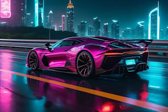 create custom ai art concept and stunning cyberpunk