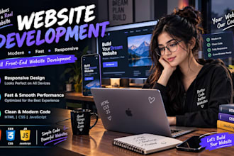 develop HTML CSS javascript website