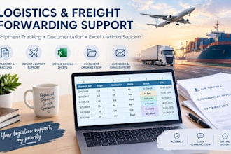 provide freight forwarding and logistics admin support
