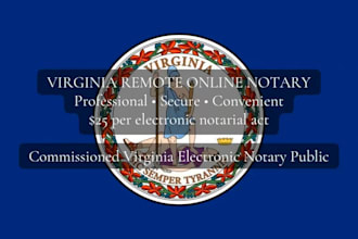 provide virginia remote electronic online notary services