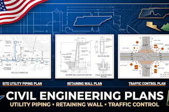 site utility piping plan retaining wall plan traffic control plan tennessee utah
