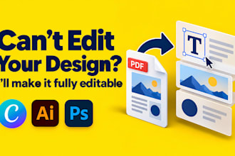 convert pdf or image into editable canva, illustrator or photoshop file