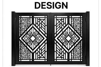 design cnc main gate jali window and partition with dxf file
