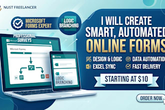 design professional microsoft forms, google forms, and automated surveys