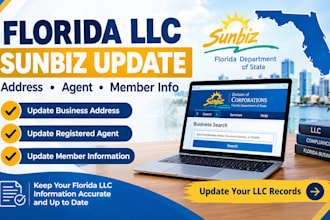 update your florida llc address, agent, and member info on sunbiz