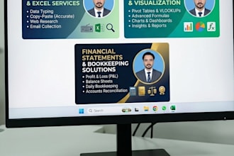 do dataentry datacleaning pdftoexcel bookkeeping financialstatement