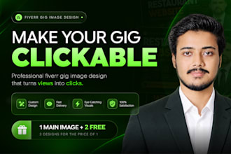 design a clickable fiverr gig image and professional gig cover