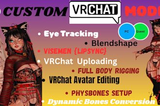 do vrchat avatar editing uploading, fbt, rigging, asseccories, visemes and more