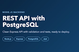 build a nodejs express rest API with postgresql