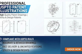 design professional patent illustrations and patent drawings for uspto filling