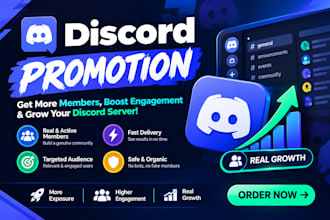 grow and promote your discord server, community growth to get new active members