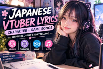 write japanese lyrics for your vtuber character or game song