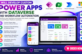 develop custom power apps with dataverse and workflow automation