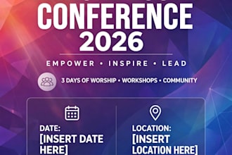 design a proffessional poster for your event or business