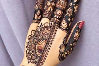 design beautiful custom henna mehndi designs for eid and party
