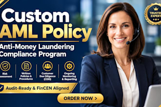 write an aml policy fincen compliance program and risk assessment