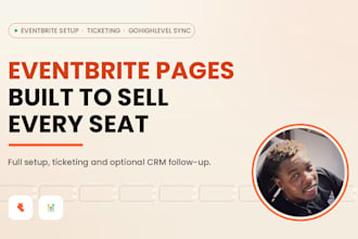 setup your eventbrite event with ticketing and gohighlevel sync