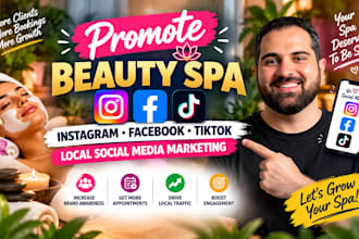 promote beauty spa instagram facebook tiktok local social media marketing