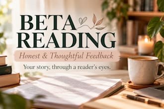 beta read your novel with honest feedback