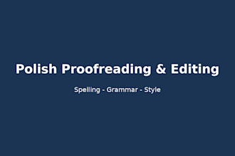 proofread and edit your polish text