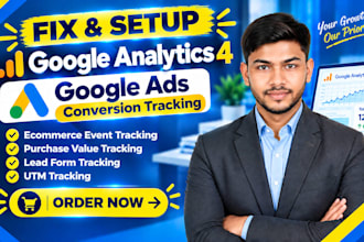 setup google ads conversion tracking ga4 ecommerce tracking with utm tracking