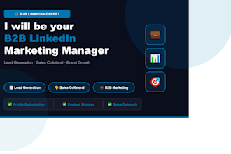 be your b2b linkedin marketing manager and design a collateral for your brand