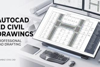 create professional autocad 2d civil engineering drawings