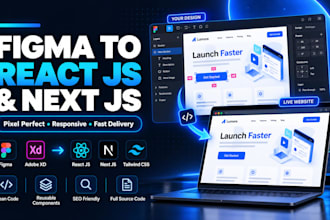 convert figma to react next js tailwind css as a front end developer