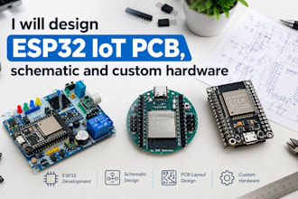 design esp32 iot pcb schematic and custom hardware