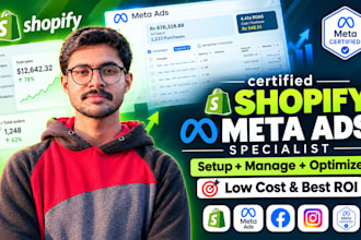 be your certified shopify meta ads specialist for meta marketing, meta paid ads