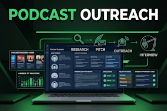 run targeted podcast outreach and pitch hosts for expert interview opportunities