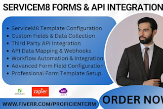 design servicem8 form template and form 3rd party API integratation servicetitan