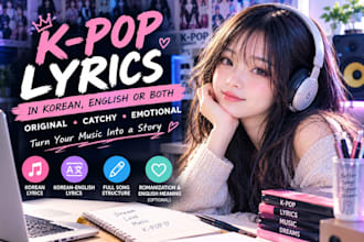 write original japanese jpop lyrics for your song