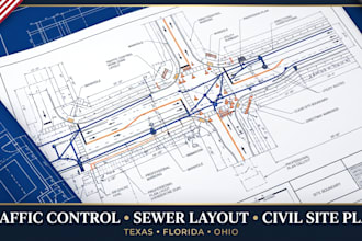 do traffic control and sewer layout plan for civil site plan texas florida ohio
