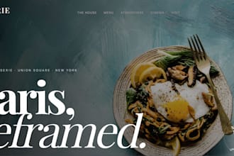 create a modern restaurant website with online menu and table reservation
