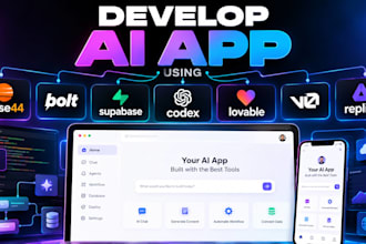 develop ai app using base44, bolt, supabase, codex, lovable, v0, replit