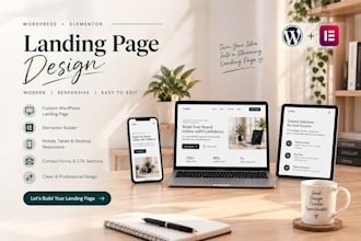 design a wordpress landing page with elementor