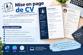 je vous créer un CV professionnel et moderne